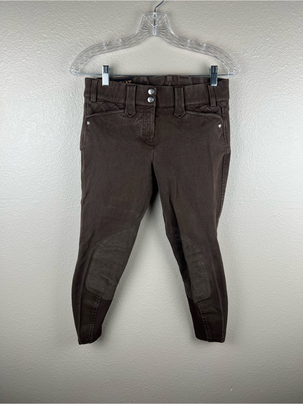 Ariat Heritage Brown Riding Breeches 26R Knee Patch